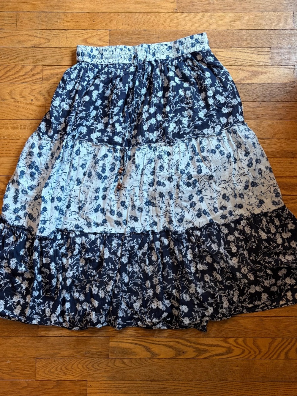 Mlle Gabrielle Blue Floral Skirt